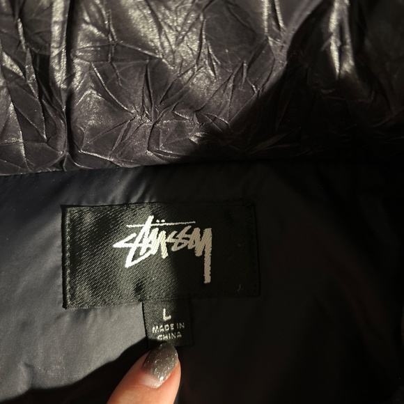 Stussy DOWN PUFFER WRINKLED NYLON size Large NWOT - Picture 11 of 16